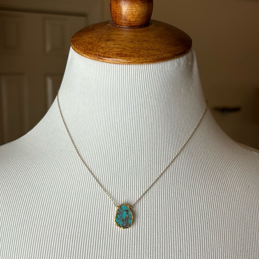Turquoise Slice Necklace